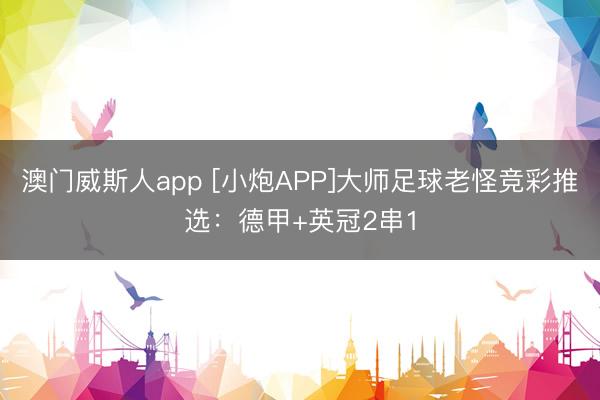 澳门威斯人app [小炮APP]大师足球老怪竞彩推选：德甲+英冠2串1