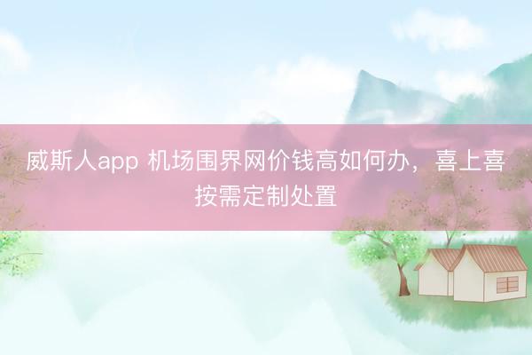威斯人app 机场围界网价钱高如何办,喜上喜按需定制处置