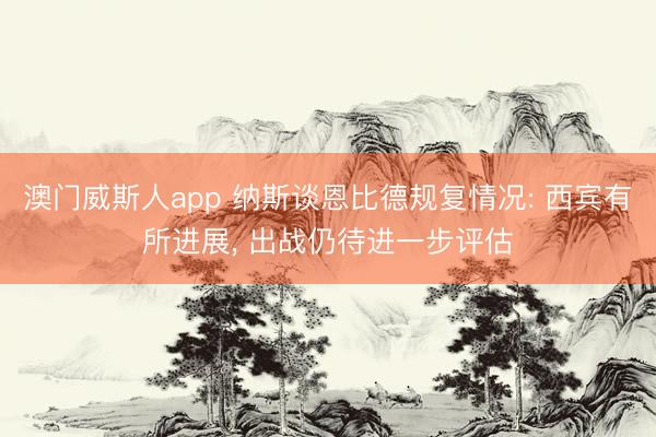 澳门威斯人app 纳斯谈恩比德规复情况: 西宾有所进展， 出战仍待进一步评估