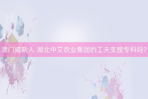 澳门威斯人 湖北中艾农业集团的工夫支捏专科吗？