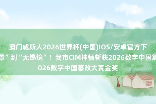 澳门威斯人2026世界杯(中国)IOS/安卓官方下载 从“无锡景”到“无锡镜”！我市CIM神情斩获2026数字中国篡改大赛金奖