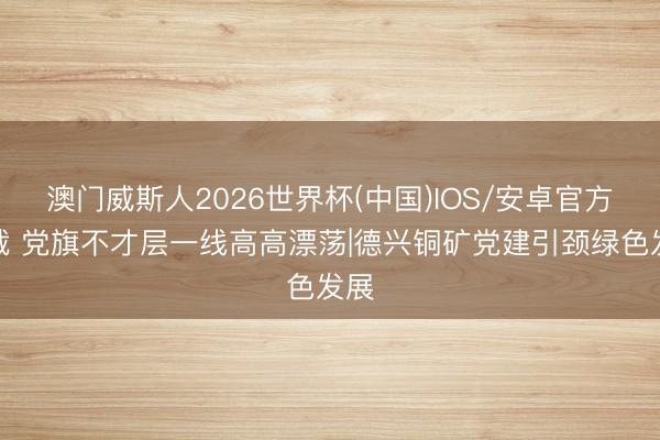 澳门威斯人2026世界杯(中国)IOS/安卓官方下载 党旗不才层一线高高漂荡|德兴铜矿党建引颈绿色发展
