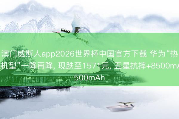 澳门威斯人app2026世界杯中国官方下载 华为“热销机型”一降再降， 现跌至1571元， 五星抗摔+8500mAh