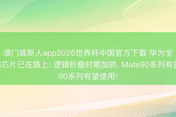 澳门威斯人app2026世界杯中国官方下载 华为全新麒麟芯片已在路上: 逻辑折叠时期加抓， Mate90系列有望使用!