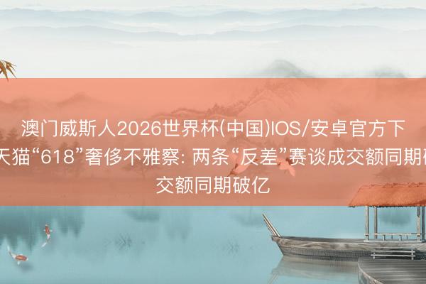 澳门威斯人2026世界杯(中国)IOS/安卓官方下载 天猫“618”奢侈不雅察: 两条“反差”赛谈成交额同期破亿