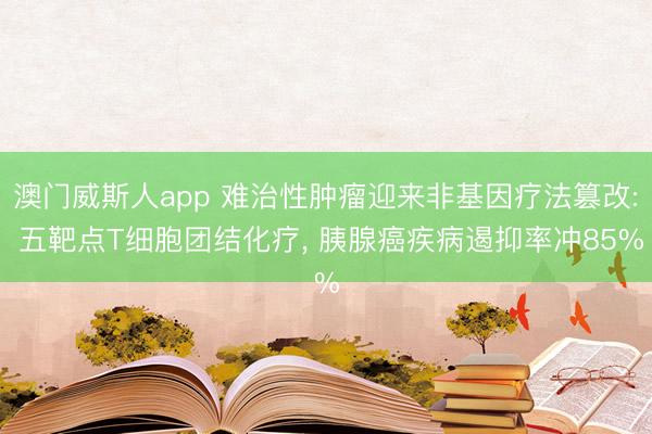 澳门威斯人app 难治性肿瘤迎来非基因疗法篡改: 五靶点T细胞团结化疗， 胰腺癌疾病遏抑率冲85%